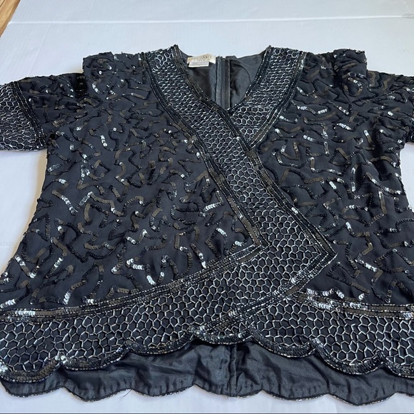 Brilliante By J.A V-Neck Women  Blouse size 1X - Picture 7 of 11